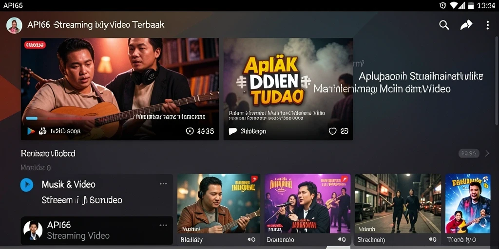 Tampilan antarmuka API66 yang menarik untuk streaming video.