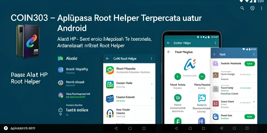 Antarmuka aplikasi COIN303 yang sederhana dan efisien untuk Root Helper.