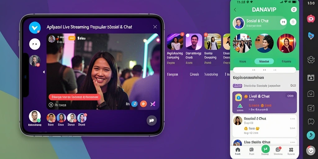 Antarmuka DANAVIP yang sederhana dan menarik dalam live streaming.