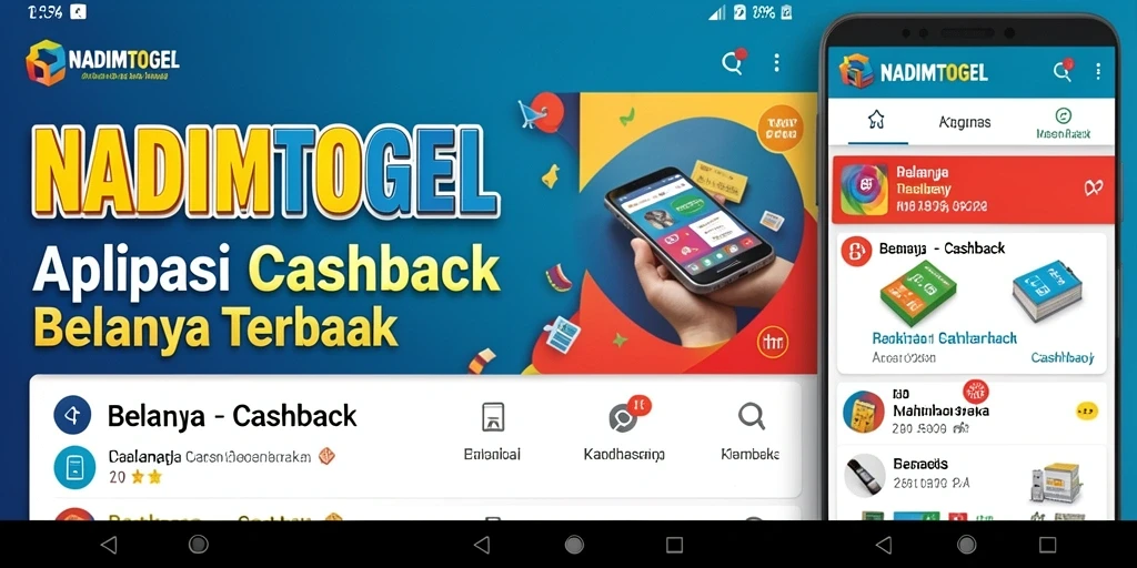 Tampilan antarmuka aplikasi Cashback NADIMTOGEL yang menarik dan user-friendly.