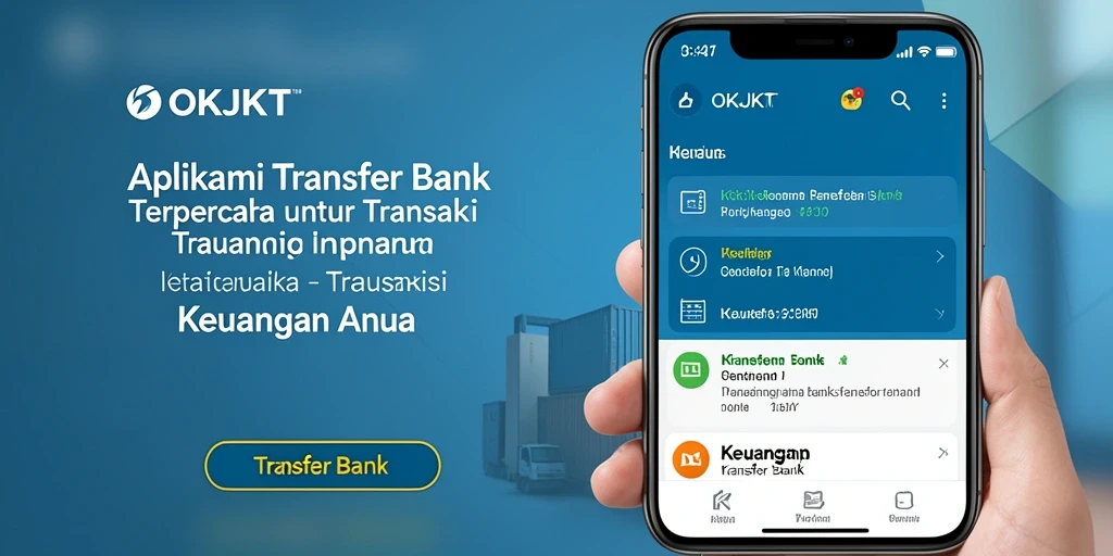Antarmuka aplikasi OKJKT yang mudah digunakan untuk transfer bank.