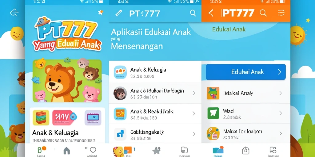 Antarmuka PT777 yang menarik dan interaktif untuk Edukasi Anak.
