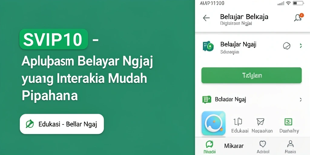 Tampilan antarmuka SVIP10 yang sederhana dan intuitif untuk belajar ngaji.