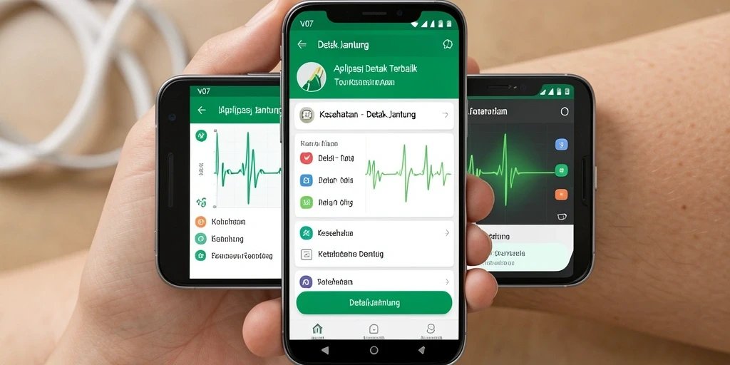 Antarmuka V07 yang intuitif untuk pemantauan detak jantung.